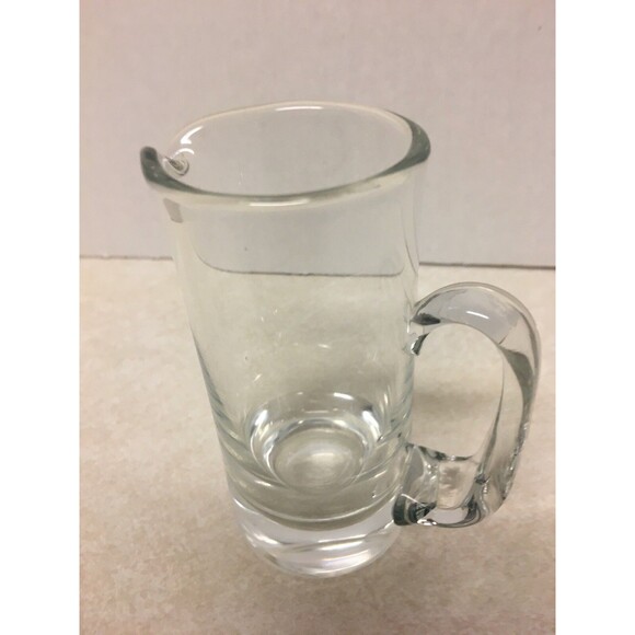 Vintage Small Milk Creamer Pitcher Clear Glass 4" H - Picture 2 of 3